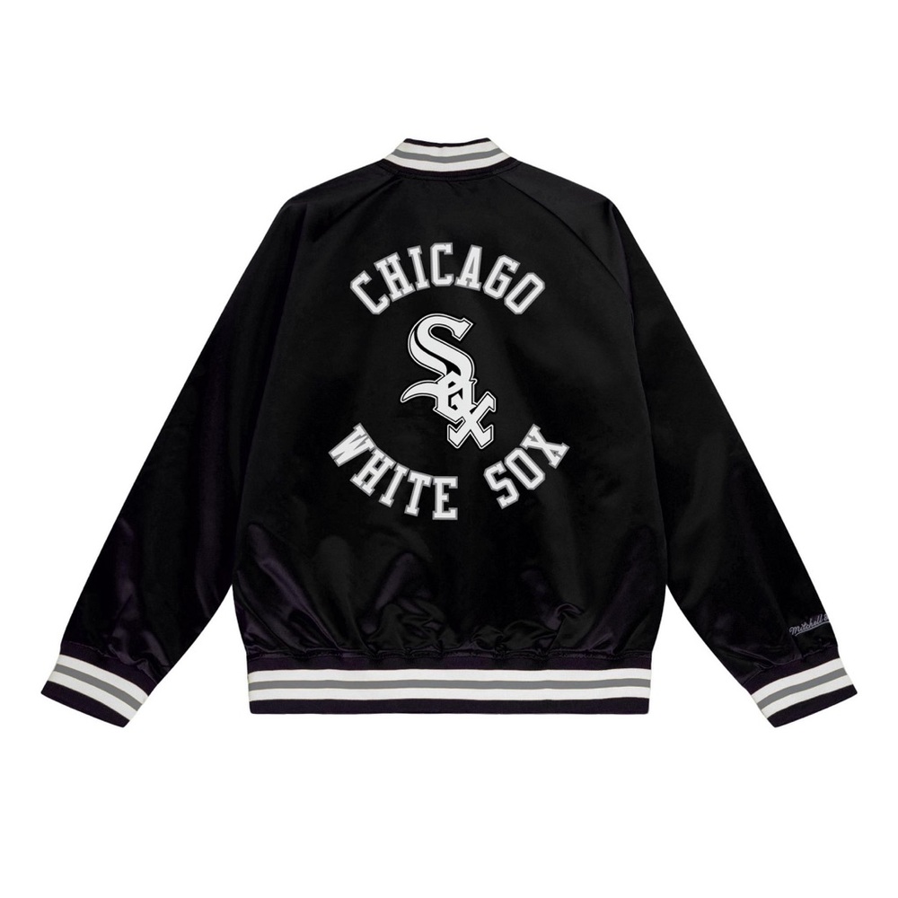 Mitchell & Ness NBA Chicago White Sox Satin Jacket “ Black/White “ size 2XL NWT - Picture 2 of 2